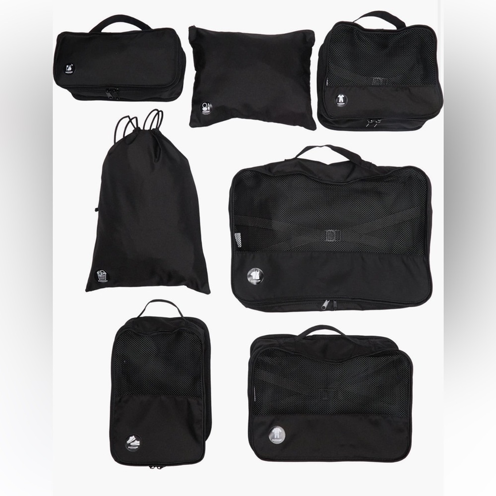 Duchamp 7 piece luggage cube set in black